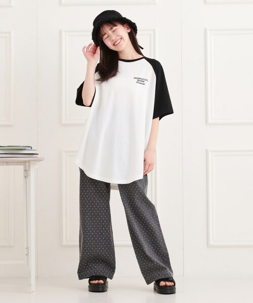 PINK-latte / ピンク ラテ デニムパンツ | ドット柄デニムパンツ | 詳細9