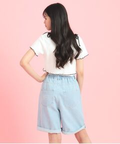 PINK-latte / ピンク ラテ ショート・ハーフ・半端丈パンツ | 2WAYデニムパンツ