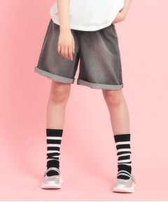 PINK-latte / ピンク ラテ ショート・ハーフ・半端丈パンツ | 2WAYデニムパンツ