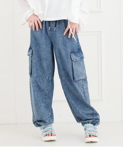 PINK-latte / ピンク ラテ パンツ | デニムバレルカーゴパンツ