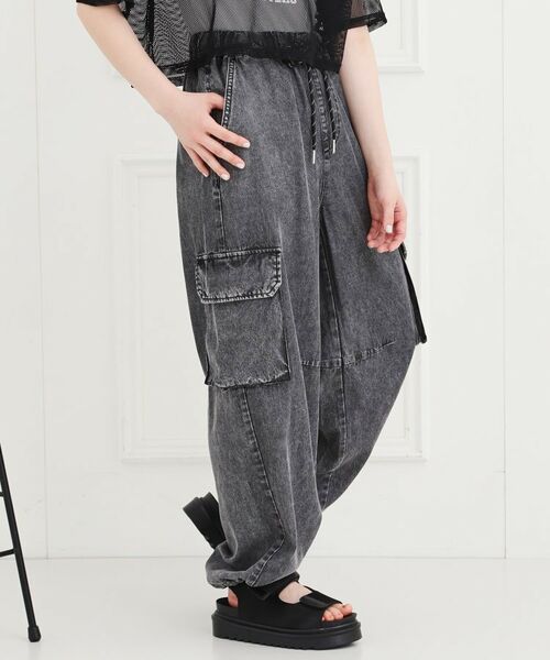 PINK-latte / ピンク ラテ パンツ | デニムバレルカーゴパンツ | 詳細9