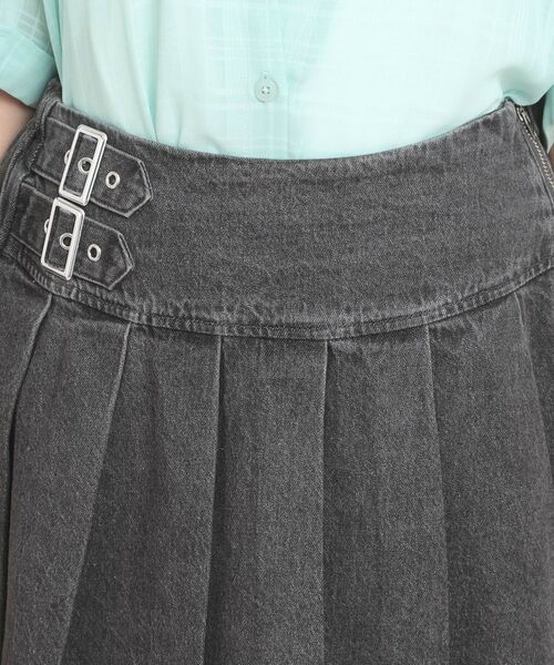 PINK-latte / ピンク ラテ ミニ・ひざ丈スカート | インパン付きダブルベルト風裾プリーツスカート | 詳細4