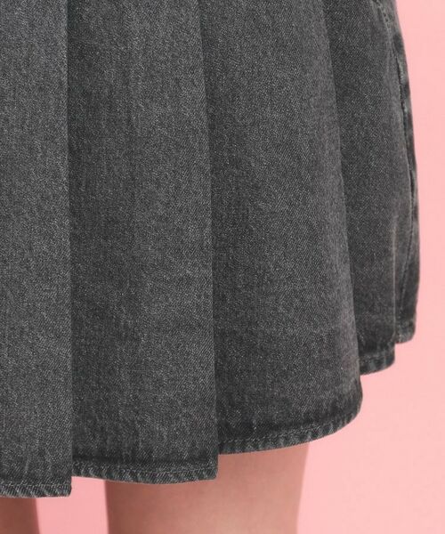 PINK-latte / ピンク ラテ ミニ・ひざ丈スカート | インパン付きダブルベルト風裾プリーツスカート | 詳細7