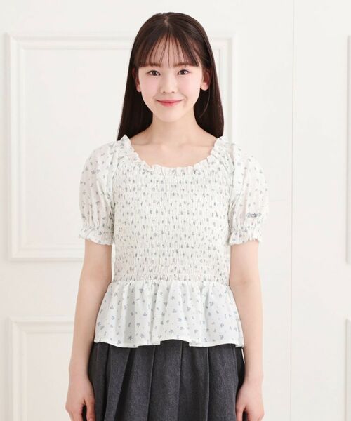 PINK-latte / ピンク ラテ シャツ・ブラウス | 2WAYシャーリングブラウス | 詳細1