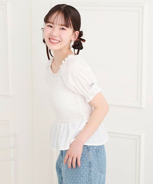 PINK-latte / ピンク ラテ シャツ・ブラウス | 2WAYシャーリングブラウス | 詳細8