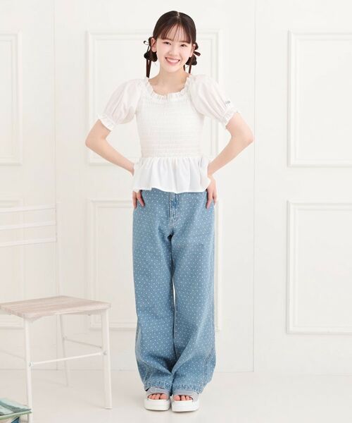 PINK-latte / ピンク ラテ シャツ・ブラウス | 2WAYシャーリングブラウス | 詳細9