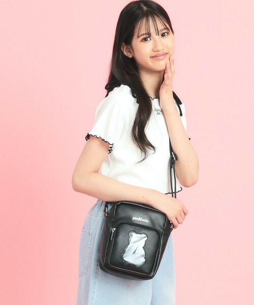 PINK-latte / ピンク ラテ ショルダーバッグ | くまちゃんショルダーバッグ | 詳細3