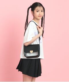 PINK-latte / ピンク ラテ ショルダーバッグ | ハートバックルPVCショルダーバッグ