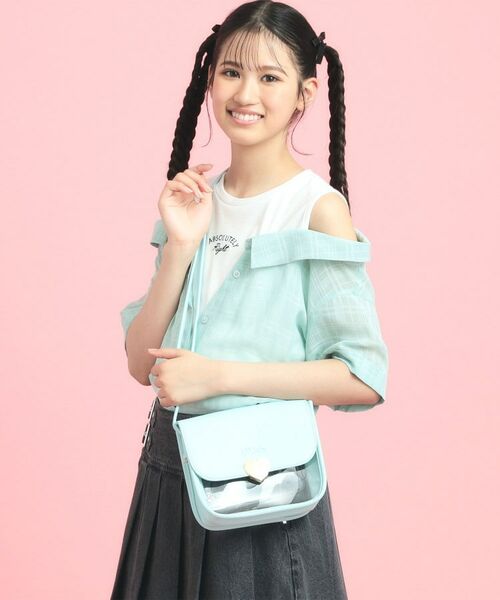 PINK-latte / ピンク ラテ ショルダーバッグ | ハートバックルPVCショルダーバッグ | 詳細5