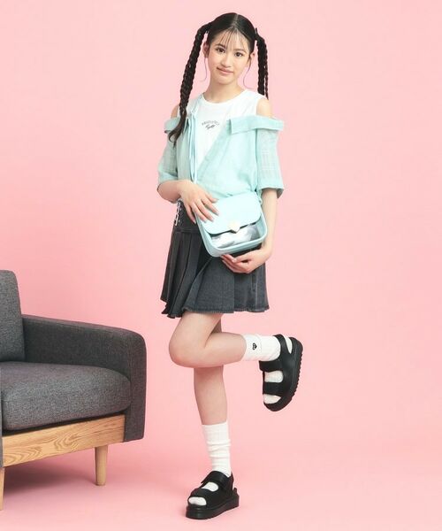 PINK-latte / ピンク ラテ ショルダーバッグ | ハートバックルPVCショルダーバッグ | 詳細6