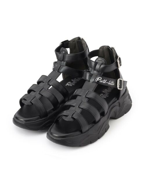 PINK-latte / ピンク ラテ サンダル | フラットソールサンダル(ブラック(019))