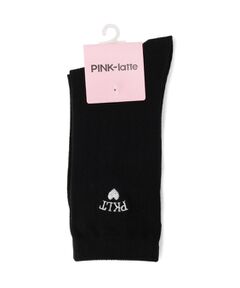 PINK-latte / ピンク ラテ ソックス | ハートロゴ刺繍スクールショート