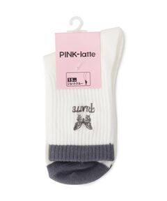 PINK-latte / ピンク ラテ ソックス | バタフライ刺繍ショートソックス