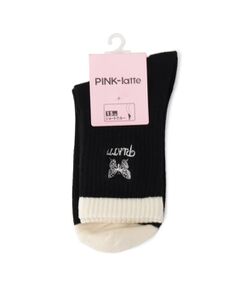 PINK-latte / ピンク ラテ ソックス | バタフライ刺繍ショートソックス