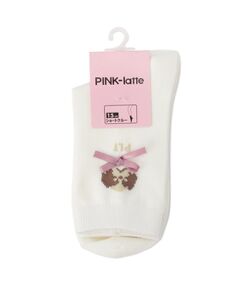 PINK-latte / ピンク ラテ ソックス | ワンちゃんリボンショートソックス