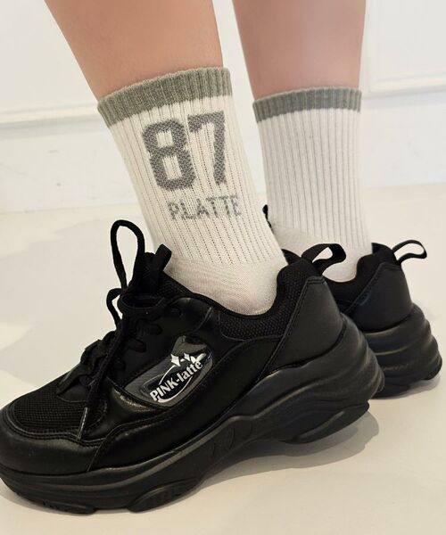 PINK-latte / ピンク ラテ ソックス | ナンバリングロゴショート | 詳細1