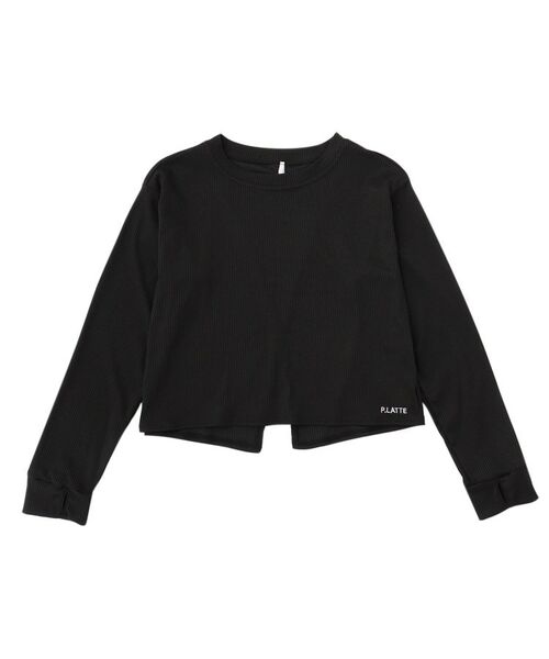 PINK-latte/ピンク ラテ リブTシャツラッシュガード ブラック(019) 16(160cm) PINK-latte/ピンク ラテ リブTシャツラッシュガード ブラック(019) 16(160cm)