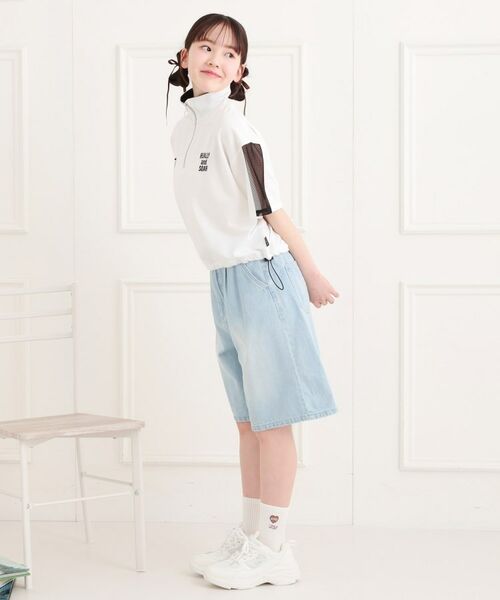 PINK-latte / ピンク ラテ カットソー | メッシュ切替ハーフジッププルオーバー | 詳細12