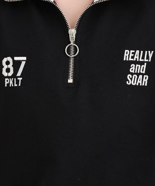 PINK-latte / ピンク ラテ カットソー | メッシュ切替ハーフジッププルオーバー | 詳細17