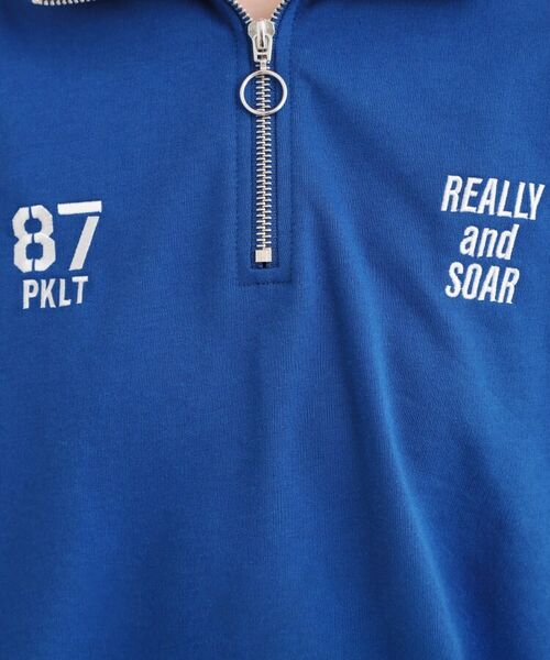 PINK-latte / ピンク ラテ カットソー | メッシュ切替ハーフジッププルオーバー | 詳細21