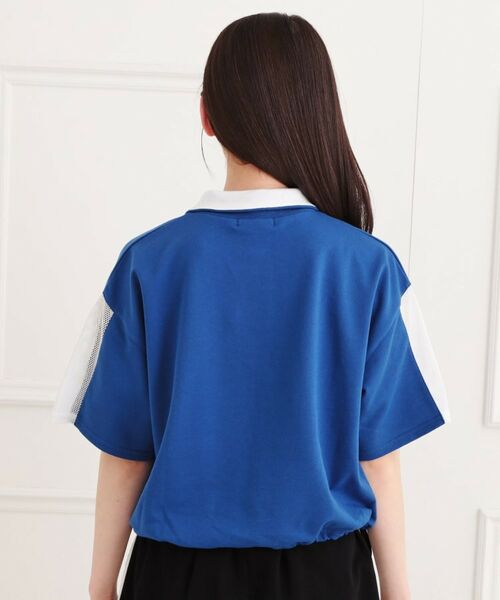 PINK-latte / ピンク ラテ カットソー | メッシュ切替ハーフジッププルオーバー | 詳細3