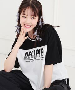 PINK-latte / ピンク ラテ Tシャツ | Vネック切替Tシャツ