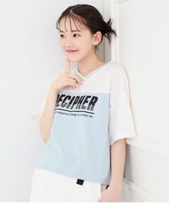 PINK-latte / ピンク ラテ Tシャツ | Vネック切替Tシャツ