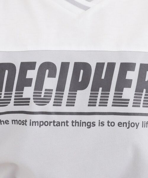 PINK-latte / ピンク ラテ Tシャツ | Vネック切替Tシャツ | 詳細10