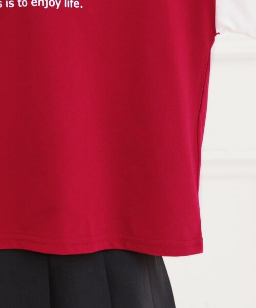 PINK-latte / ピンク ラテ Tシャツ | Vネック切替Tシャツ | 詳細6