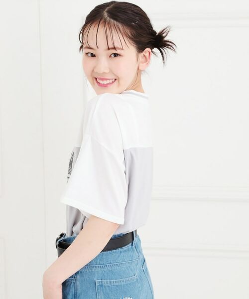 PINK-latte / ピンク ラテ Tシャツ | Vネック切替Tシャツ | 詳細7