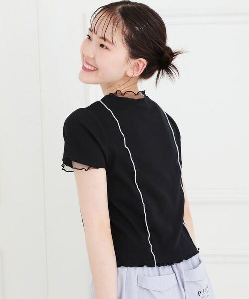 PINK-latte / ピンク ラテ カットソー | シアーレイヤード風テレコトップス | 詳細12