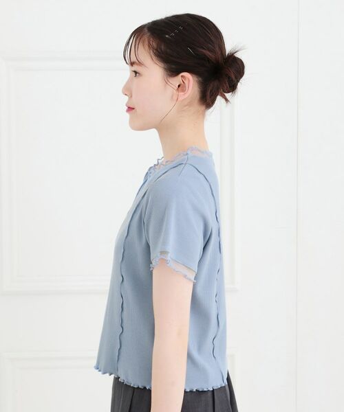 PINK-latte / ピンク ラテ カットソー | シアーレイヤード風テレコトップス | 詳細2