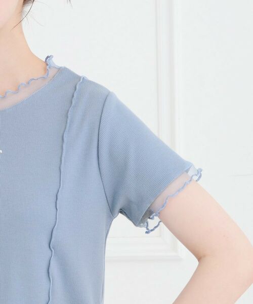 PINK-latte / ピンク ラテ カットソー | シアーレイヤード風テレコトップス | 詳細5