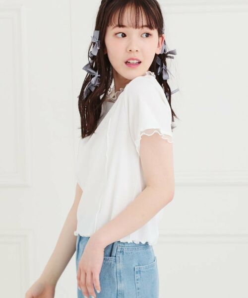 PINK-latte / ピンク ラテ カットソー | シアーレイヤード風テレコトップス | 詳細7