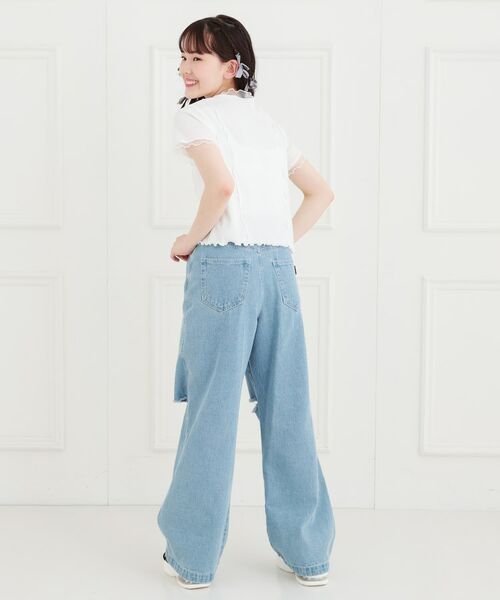 PINK-latte / ピンク ラテ カットソー | シアーレイヤード風テレコトップス | 詳細9