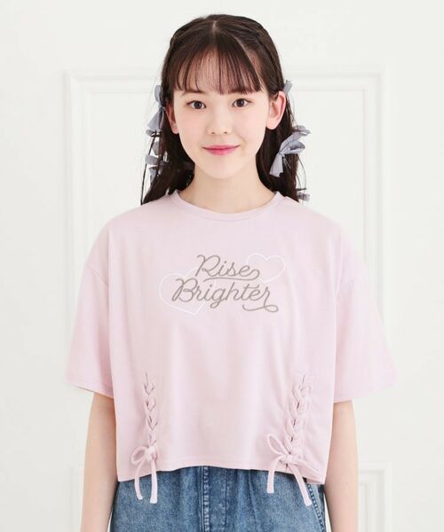 PINK-latte / ピンク ラテ Tシャツ | レースアップTシャツ | 詳細1