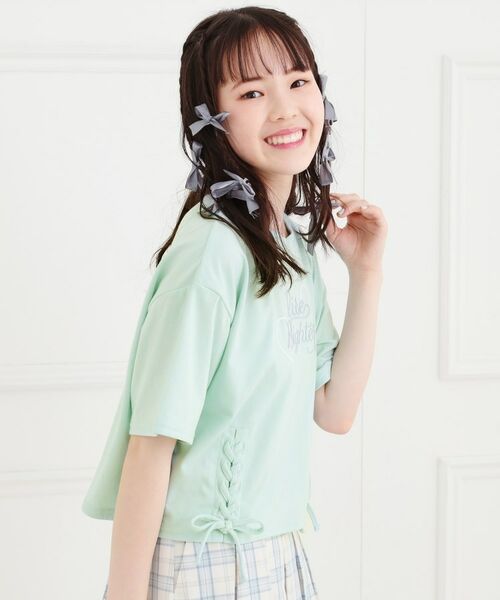 PINK-latte / ピンク ラテ Tシャツ | レースアップTシャツ | 詳細11