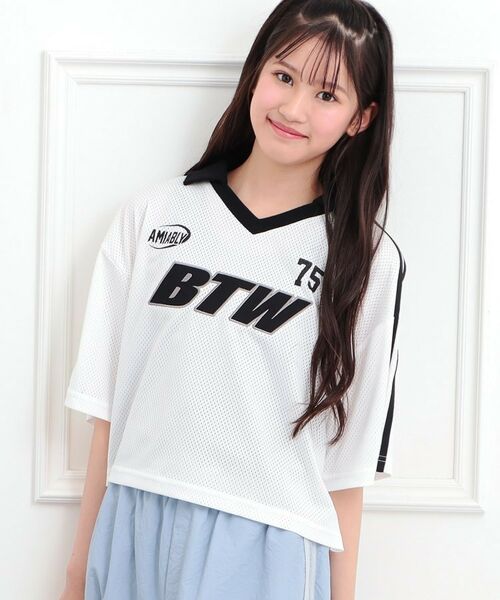 PINK-latte/ピンク ラテ 【セットアイテム】衿付きVネックメッシュT+タンクセット オフホワイト(003) 13(130cm) PINK-latte/ピンク ラテ 【セットアイテム】衿付きVネックメッシュT+タンクセット オフホワイト(003) 13(130cm)