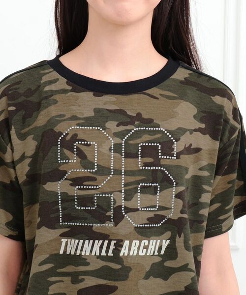 PINK-latte / ピンク ラテ Tシャツ | ラインストーンナンバリングTシャツ | 詳細4