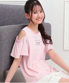 PINK-latte / ピンク ラテ カットソー | 肩あきフレアスリーブトップス