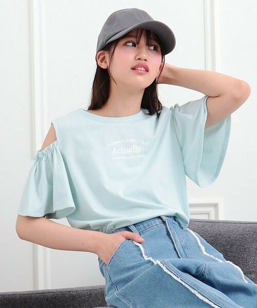 PINK-latte / ピンク ラテ カットソー | 肩あきフレアスリーブトップス | 詳細12