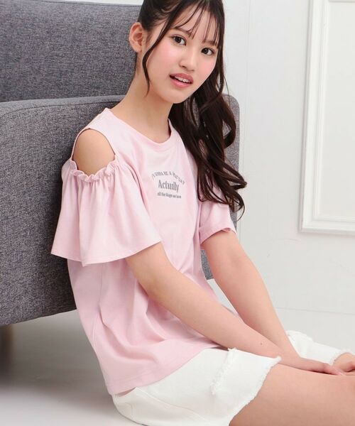 PINK-latte / ピンク ラテ カットソー | 肩あきフレアスリーブトップス | 詳細15