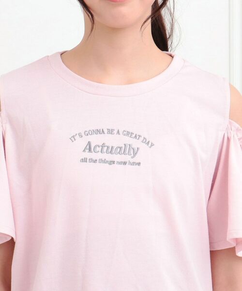 PINK-latte / ピンク ラテ カットソー | 肩あきフレアスリーブトップス | 詳細4