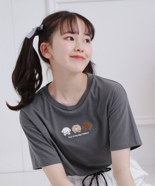 PINK-latte / ピンク ラテ Tシャツ | 接触冷感 ワンちゃんサガラTシャツ | 詳細11