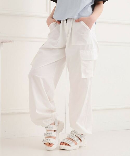 PINK-latte/ピンク ラテ シンプルカーゴパンツ オフホワイト(003) 13(130cm) PINK-latte/ピンク ラテ シンプルカーゴパンツ オフホワイト(003) 13(130cm)