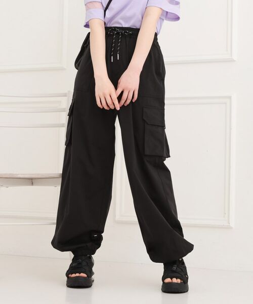 PINK-latte / ピンク ラテ パンツ | シンプルカーゴパンツ(ブラック(019))