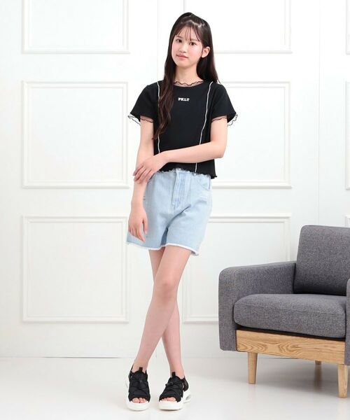 PINK-latte / ピンク ラテ ショート・ハーフ・半端丈パンツ | らくがき刺繍フリンジショートパンツ | 詳細17