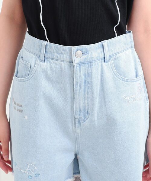 PINK-latte / ピンク ラテ ショート・ハーフ・半端丈パンツ | らくがき刺繍フリンジショートパンツ | 詳細4