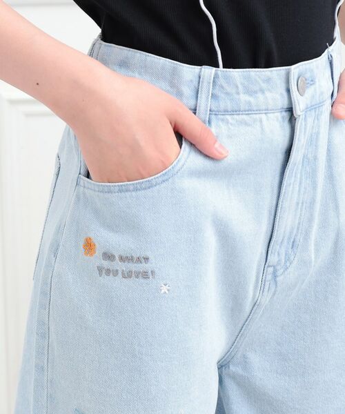 PINK-latte / ピンク ラテ ショート・ハーフ・半端丈パンツ | らくがき刺繍フリンジショートパンツ | 詳細7