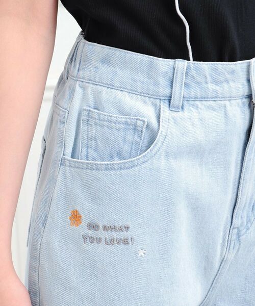 PINK-latte / ピンク ラテ ショート・ハーフ・半端丈パンツ | らくがき刺繍フリンジショートパンツ | 詳細8